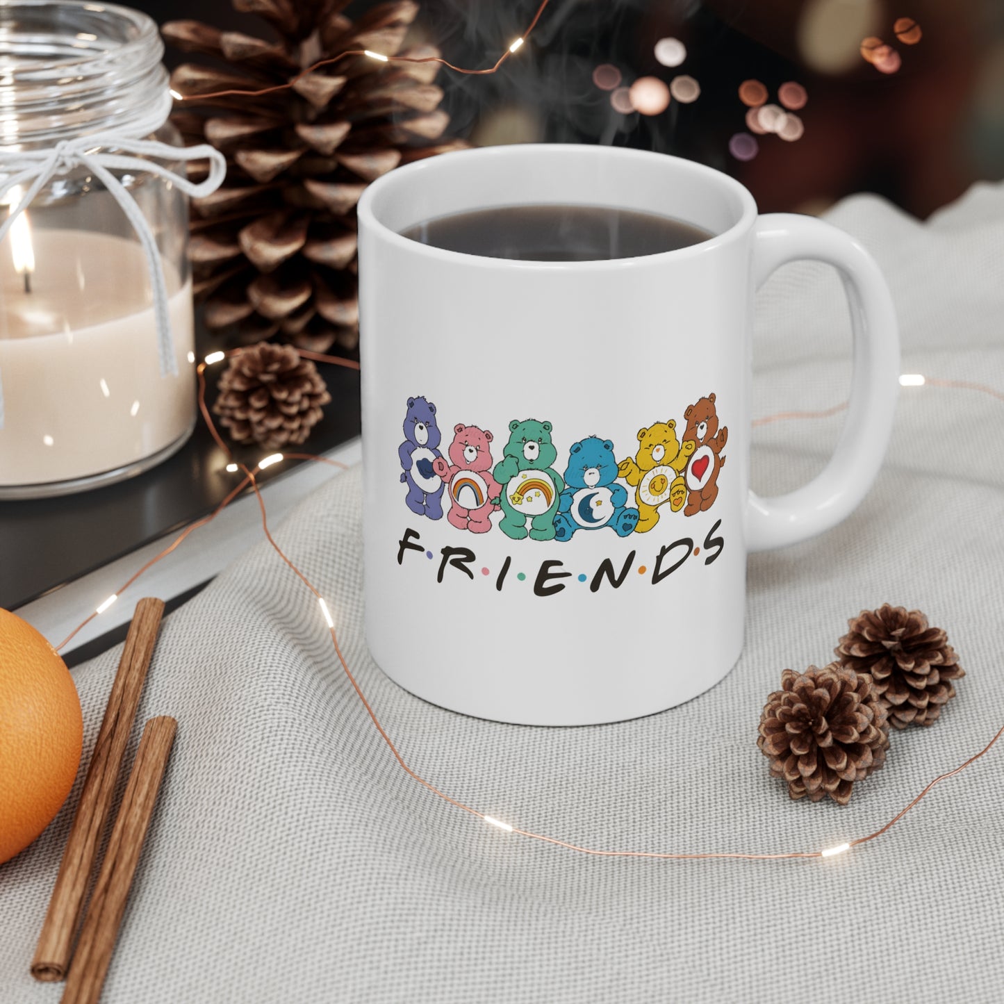 Care Bears Mug – Retro Friends Coffee Cup, 11oz Ceramic Gift