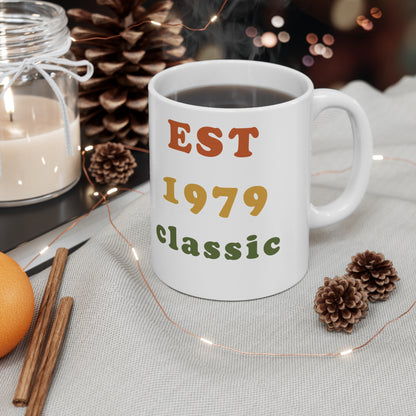 1979 Birthday Mug – Est. 1979 Classic Retro Mug