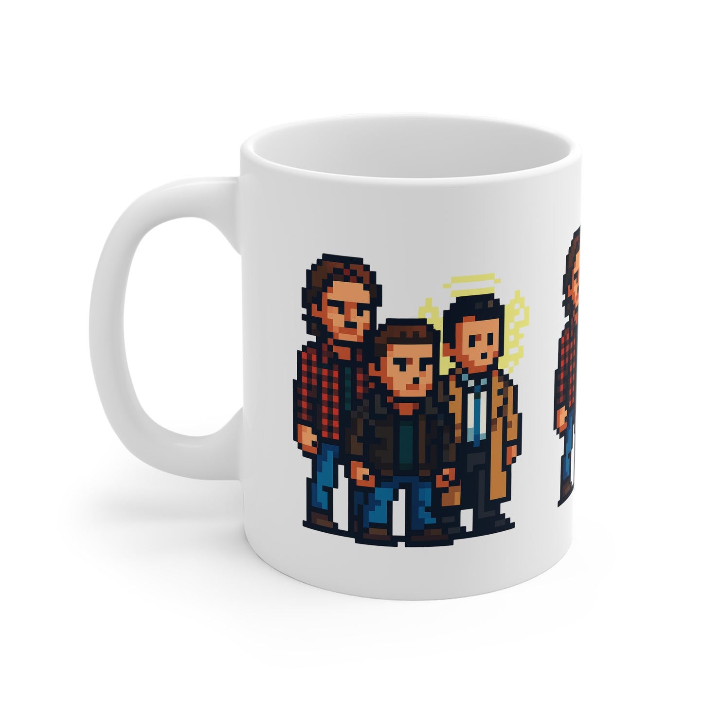 Supernatural Pixel Art Mug - Dean & Sam Winchester Gift