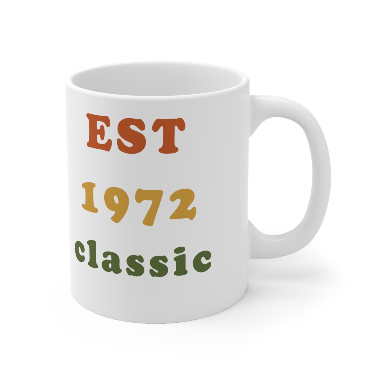 1972 Birthday Mug – Est. 1972 Classic Retro Mug