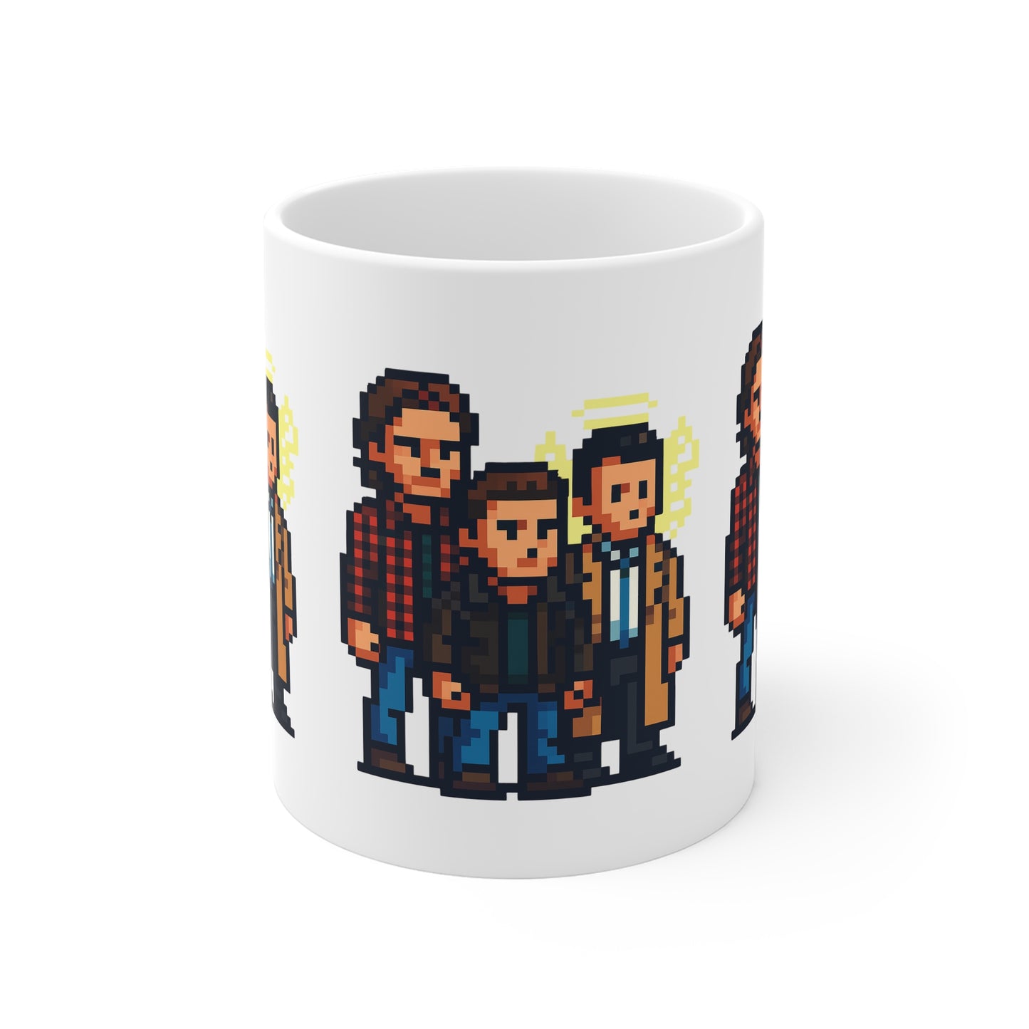 Supernatural Pixel Art Mug - Dean & Sam Winchester Gift