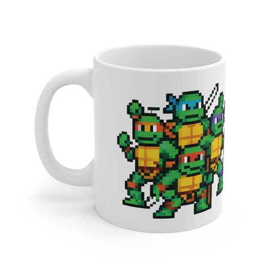 TMNT Pixel Art Mug - Teenage Mutant Ninja Turtles Gift