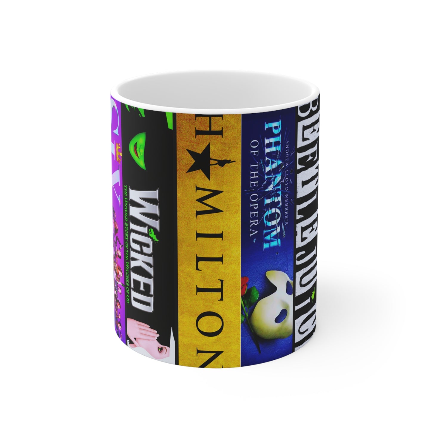 Broadway Musical Mug – Theatre Lover Gift, 11oz Ceramic Coffee Cup