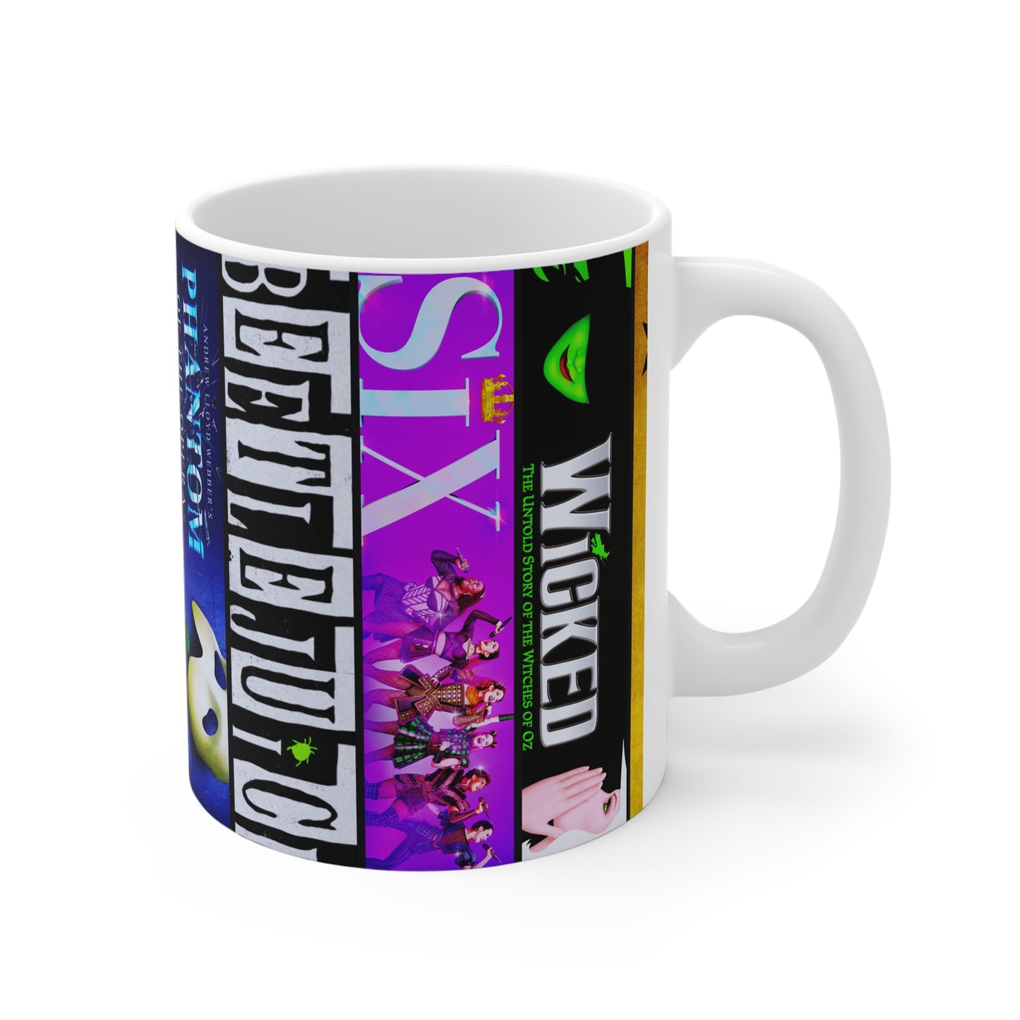 Broadway Musical Mug – Theatre Lover Gift, 11oz Ceramic Coffee Cup