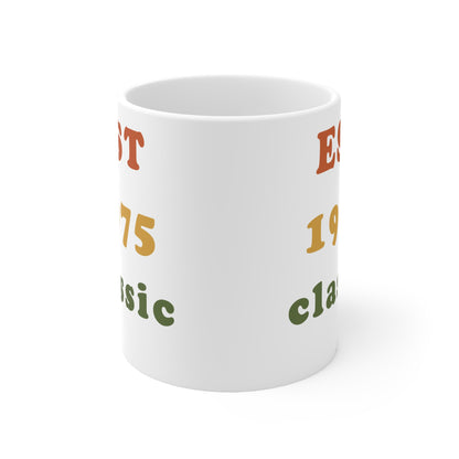 1975 Birthday Mug – Est. 1975 Classic Retro Mug