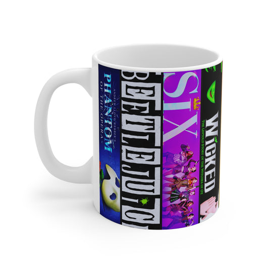 Broadway Musical Mug – Theatre Lover Gift, 11oz Ceramic Coffee Cup