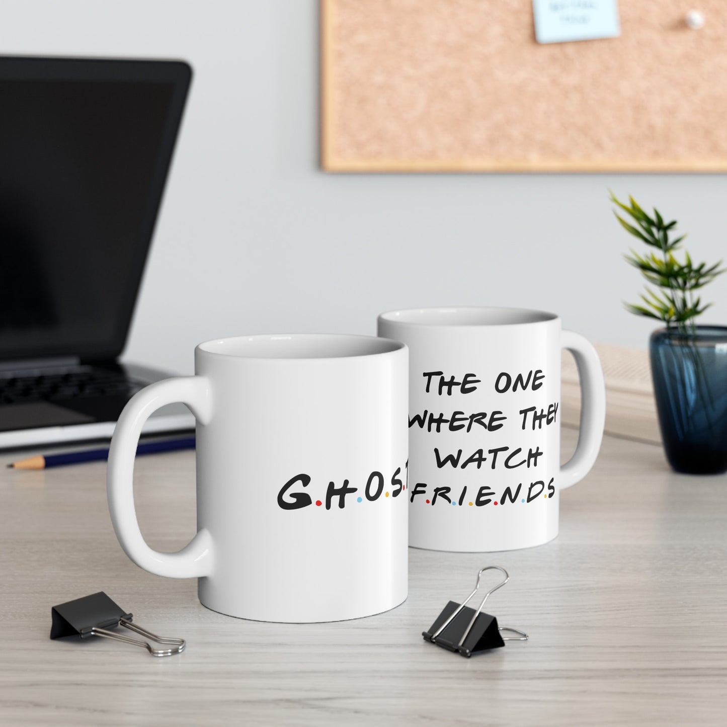 Ghosts x Friends Crossover Mug - Comedy Mashup Gift for Sitcom Fans