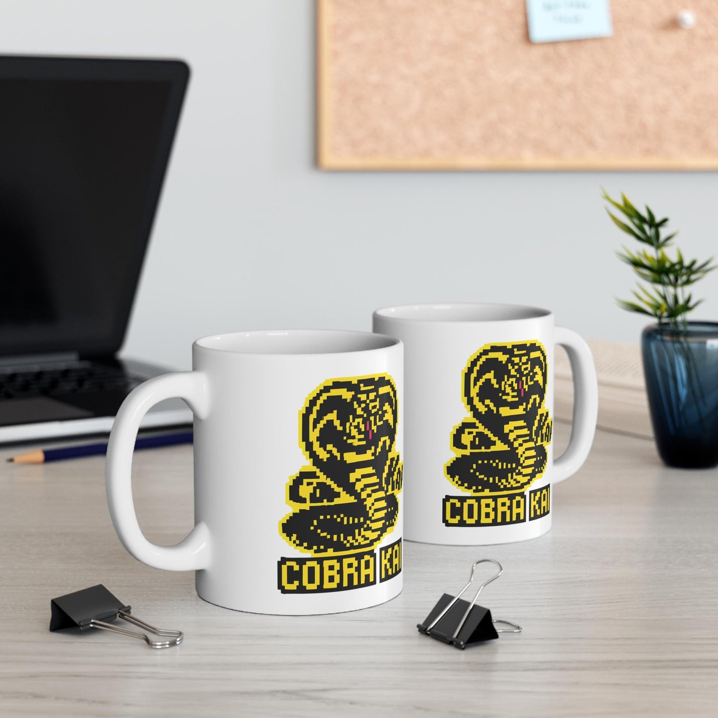 Cobra Kai 8-Bit Pixel Art Mug - Retro Gaming Style Karate Kid Gift
