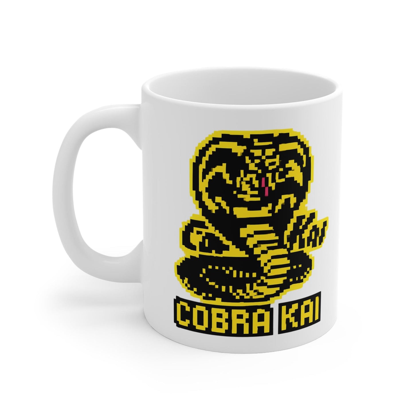 Cobra Kai 8-Bit Pixel Art Mug - Retro Gaming Style Karate Kid Gift